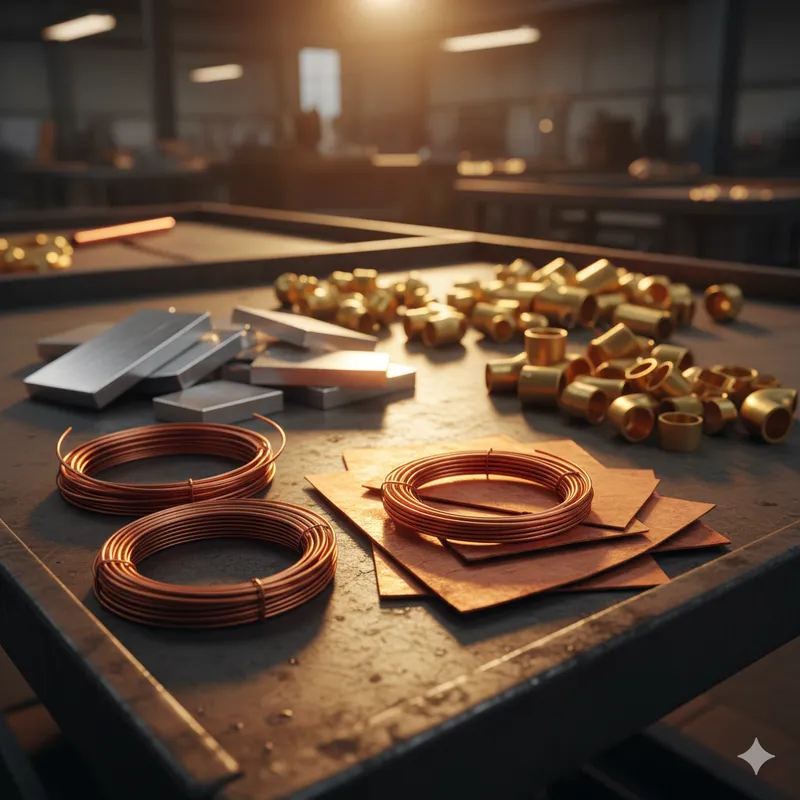 Cobre e alumínio separados