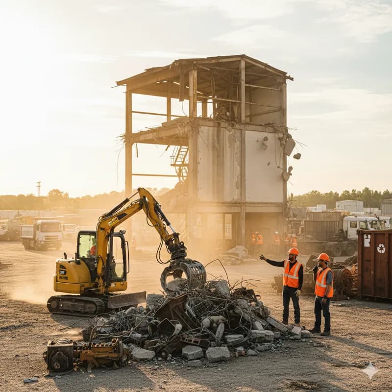 Limpeza industrial em andamento