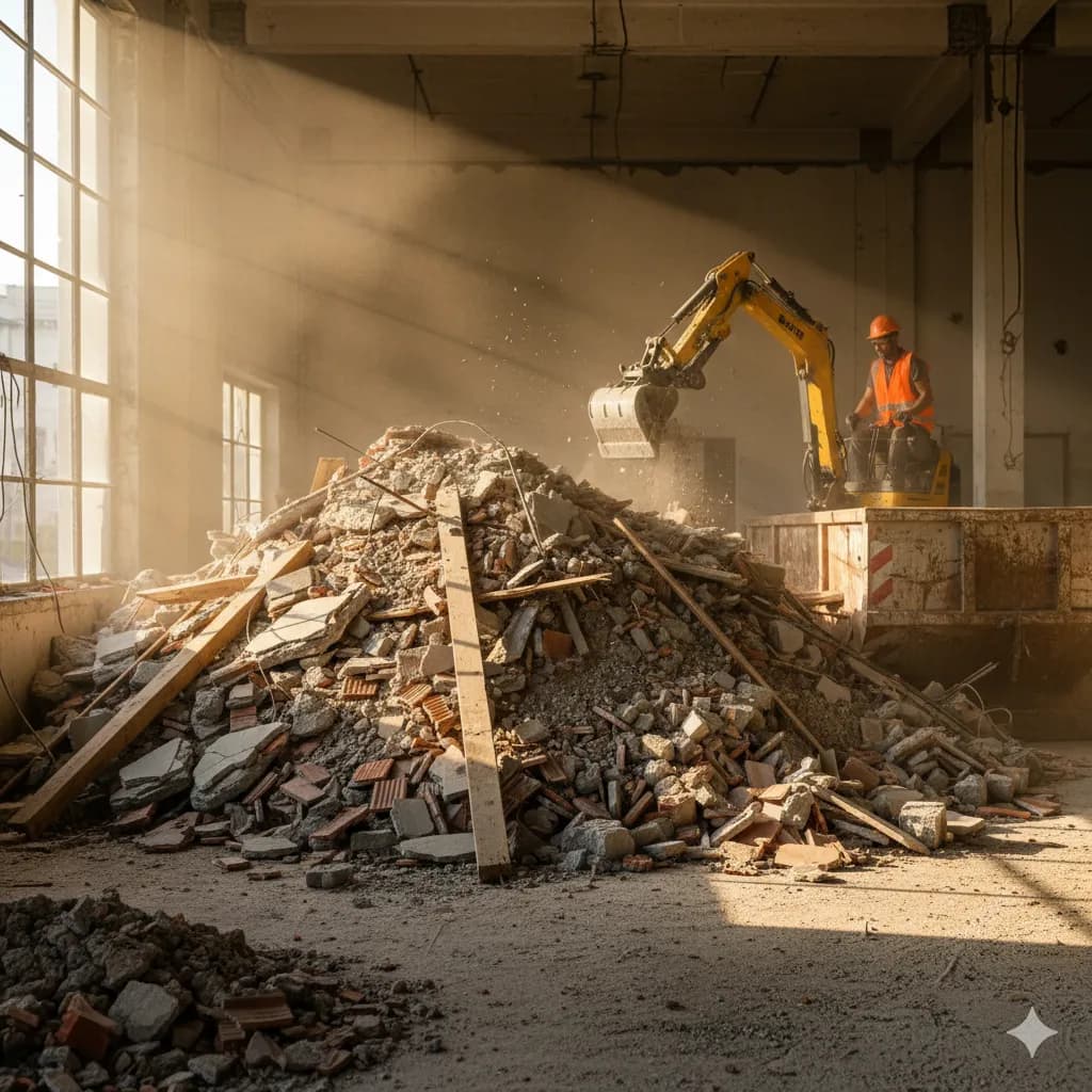 Materiais recicláveis a serem separados