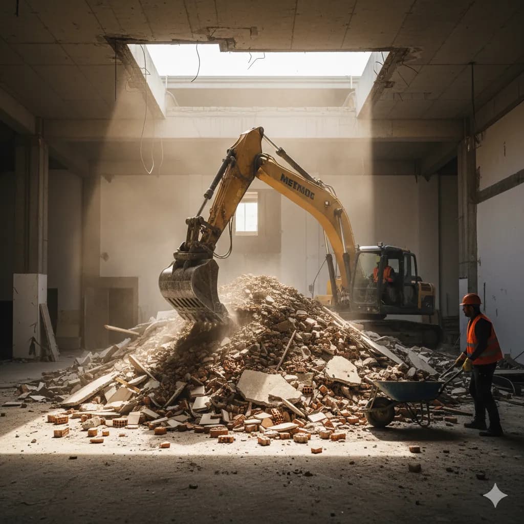 Camião profissional de recolha de resíduos